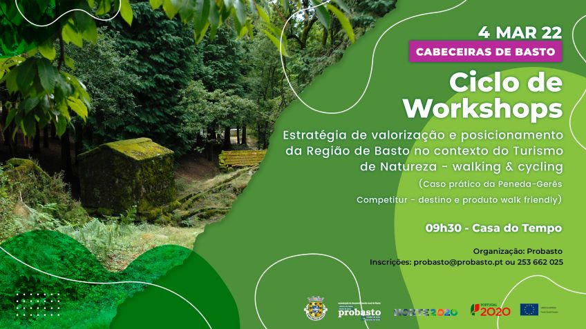 Iniciativa decorreu na Casa do Tempo em Cabeceiras de Basto, que acolheu hoje, dia 4 de março, o ciclo de workshops inseridos numa estratégia de valorização e posicionamento da Região de Basto no contexto do Turismo de Natureza – walking & cycling.
